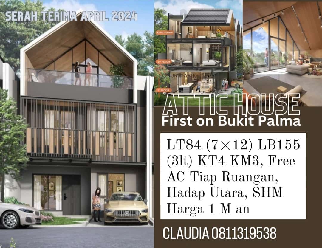 Dijual Rumah Baru Model Attic Lokasi Bukit Palma Surabaya Barat – A&A ...